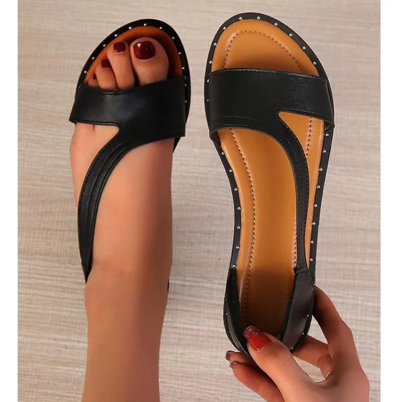 Women’s Open Toe Sandals Flat Summer Slides - Olivia